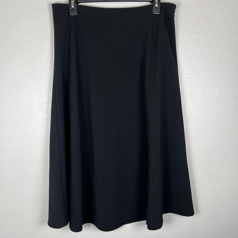 Croft & Barrow Black Petite‎ A-Line Skirt Career Casual Stretch Women's 12P